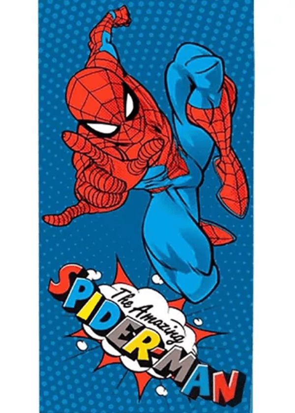 Spiderman strandlaken Amazing 70 x 140 cm katoen - Blauw/Rood - 70 x 140 cm - 100% katoen