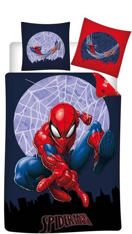 Spiderman dekbedovertrek spinnenweb polykatoen 140 x 200 cm - Multicolor - 140 x 200 cm - polykatoen
