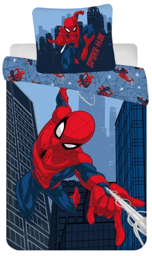Spiderman dekbedovertrek 160 x 200 cm - Blauw - 160 x 200 cm - 100% katoen