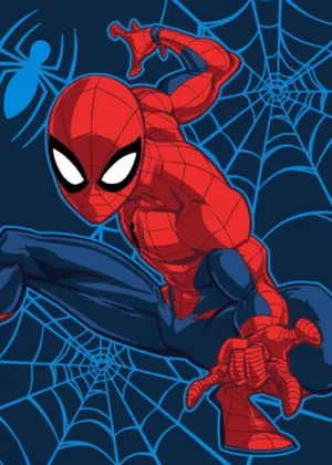 Spiderman plaid 130 x 160 cm blauw/rood extra zacht - Blauw/Rood - 130 x 160 cm - 100% Polyester