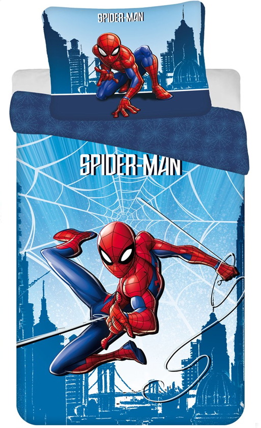 Spiderman dekbedovertrek - Multicolor - 140 x 200 cm - 100% katoen