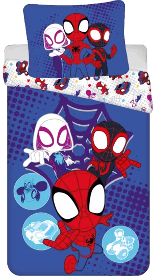 Spiderman dekbedovertrek Spidey 140 x 200 cm - Blauw - 140 x 200 cm - 100% katoen