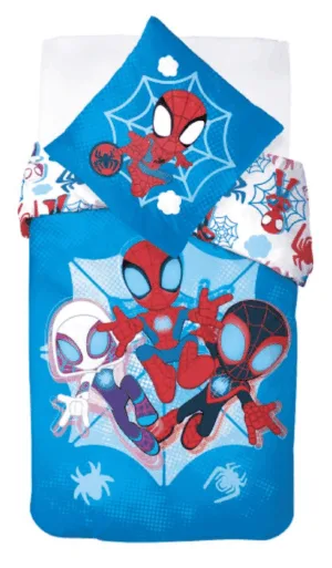 Spiderman dekbedovertrek 140 x 200 cm - Blauw - 140 x 200 cm - 100% katoen