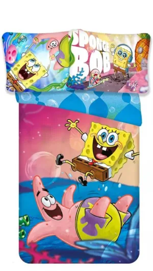 Spongebob dekbedovertrek & Patrick 140 x 200 cm - Multicolor - 140 x 200 cm - 100% katoen