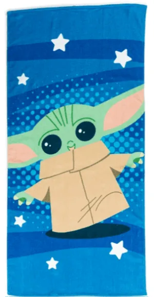 Star Wars strandlaken blauw 70x140 - Wit - 70 x 140 cm - 100% katoen