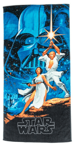 Star Wars strandlaken donkerblauw 70x140cm - Blauw - 70 x 140 cm - 100% katoen