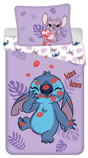 Lilo en Stitch dekbedovertrek Wave 140 x 200 cm - Blauw - 140 x 200 cm - 100% katoen - foto 1