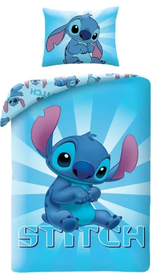 Lilo en Stitch dekbedovertrek Blauw 140 x 200 cm - Blauw - 140 x 200 cm - 100% katoen - foto 1