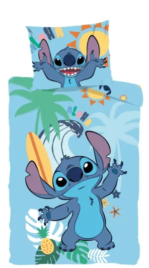 Lilo en Stitch dekbedovertrek Surfing 140 x 200 cm - Lila - 140 x 200 cm - 100% katoen