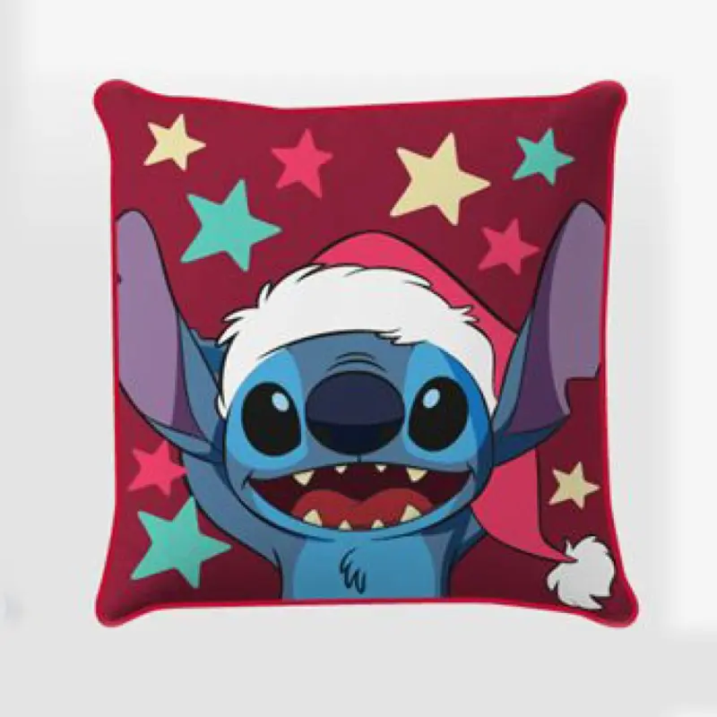 Lilo en Stitch sierkussen Kerst 40x40cm - Blauw - 100% Polyester