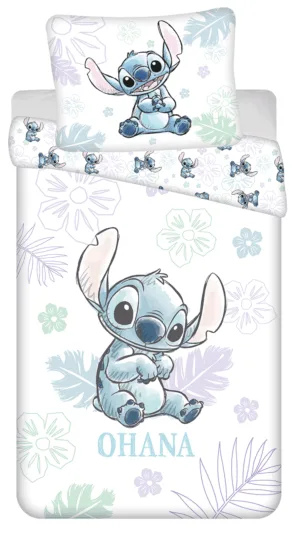 Lilo en Stitch dekbedovertrek Ohana White - Wit - 100 x 135 cm - 100% katoen