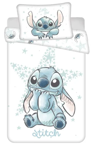 Lilo en Stitch dekbedovertrek White Star - Wit - 100 x 135 cm - 100% katoen