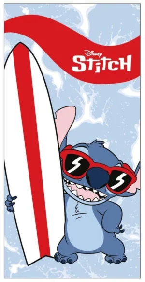 Lilo en Stitch strandlaken surf 70 x 140 cm - Multicolor - 70 x 140 cm - 100% Polyester