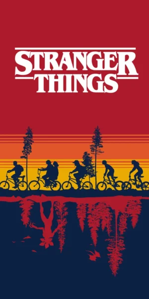 Stranger Things handdoek - Multicolor - 70 x 140 cm - 100% katoen