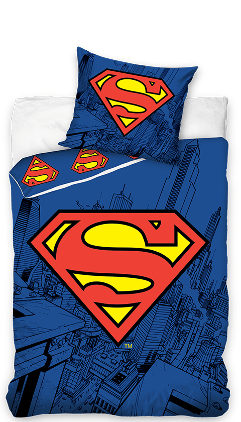 Batman dekbedovertrek logo - Blauw - 140 x 200 cm - 100% katoen