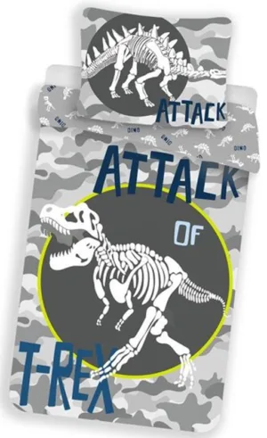 Jurassic World dekbedovertrek - Multicolor - 140 x 200 cm - 100% katoen - kussensloop 70 x 90 cm