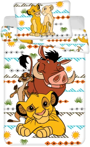 Disney The Lion King dekbedovertrek Timon en Pumba - Multicolor - 140 x 200 cm - 100% katoen