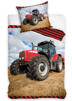 DREAMEE dekbedovertrek trekker rood 140 x 200 cm 60 x 70 cm - Geel - 140 x 200 cm - 100% katoen