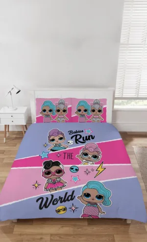 L.O.L Surprise dekbedovertrek 200 x 200 cm - Groen - 200 x 200 cm - 48% katoen, 52% polyester
