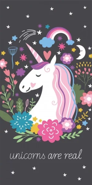 Unicorn - DREAMEE strandlaken - Multicolor - 70 x 140 cm - 100% katoen