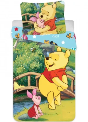 Disney Winnie The Pooh dekbedovertrek poohbeer en knorretje 90 x 140 cm - Roze - 90 x 140 cm - 100% katoen