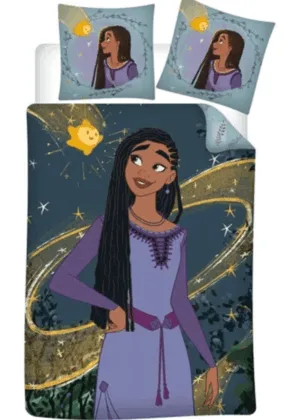 Disney Wish dekbedovertrek - Paars - 140 x 200 cm - polykatoen