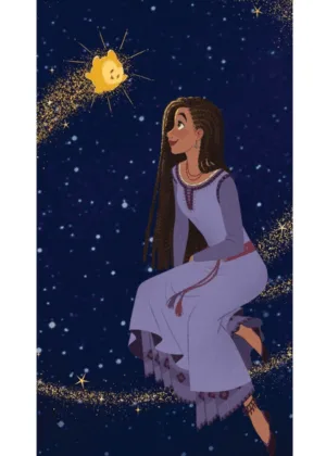 Disney Wish handdoek 70 x 140 cm - Paars - 70 x 140 cm - 100% katoen