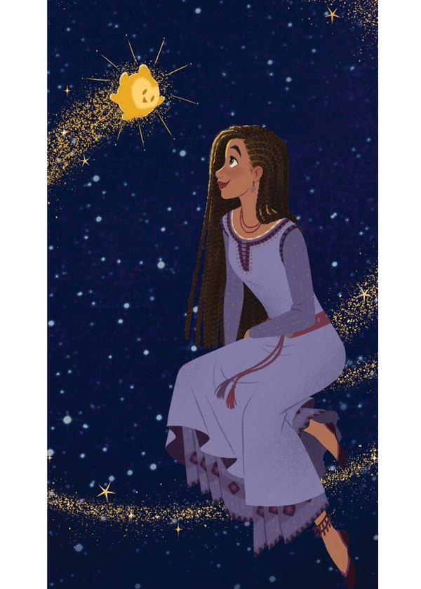 Disney Wish handdoek 70 x 140 cm - Paars - 70 x 140 cm - 100% katoen