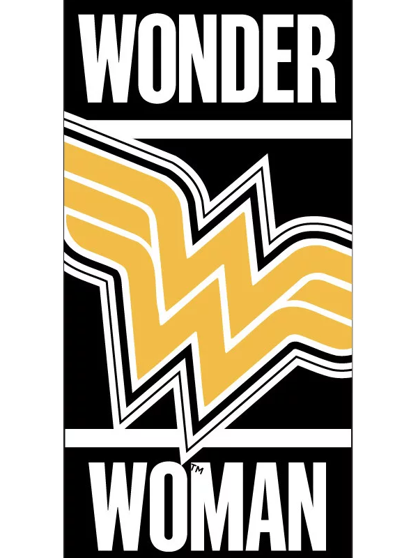 Wonder Woman strandlaken zwart 70 x 140 cm - Multicolor - 70 x 140 cm - 100% Polyester