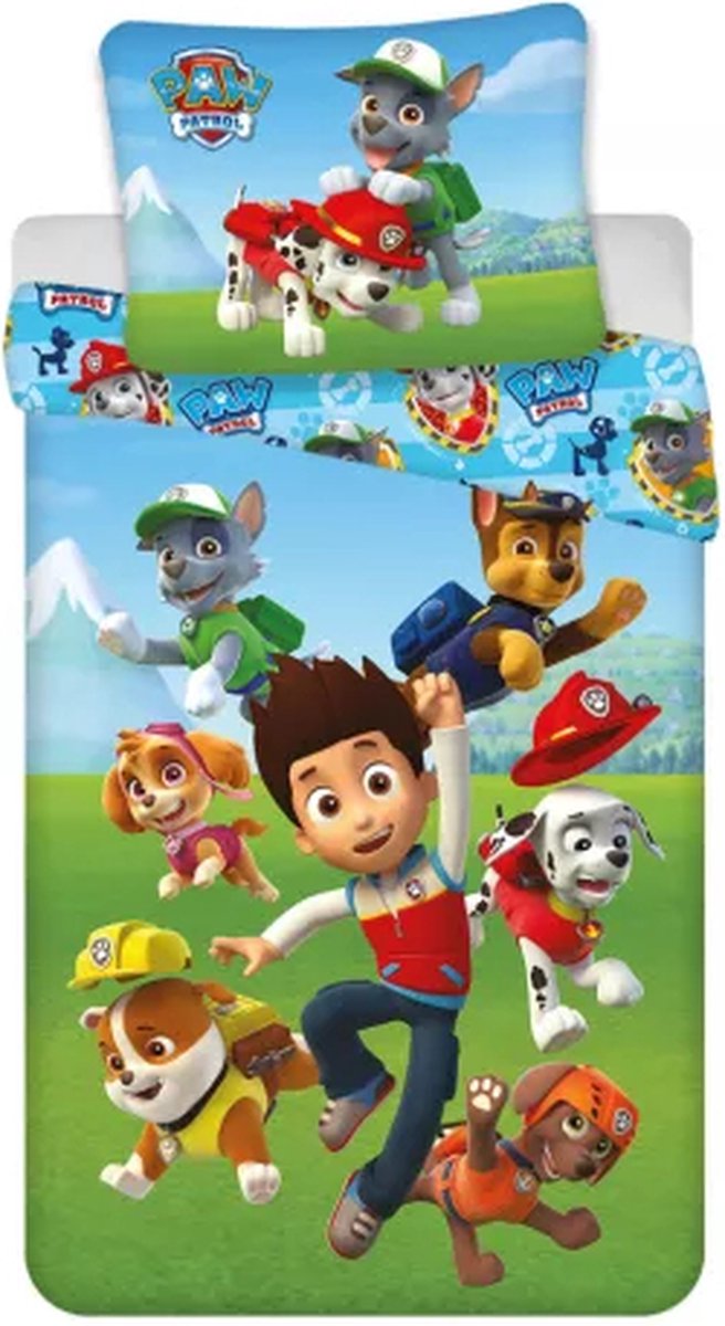 Paw Patrol dekbedovertrek 100 x 135 cm - Multicolor - 100 x 135 cm - 100% katoen