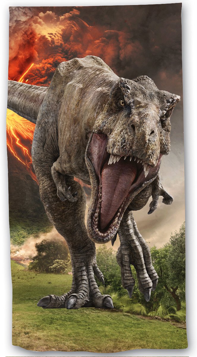 Jurassic World strandlaken Vulkaan 70 x 140 cm - Multicolor - 70 x 140 cm - 100% katoen