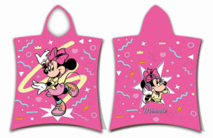 Disney Minnie Mouse poncho 'Sparkle' 50 x 115 cm - Roze - 50 x 115 cm - 100% katoen