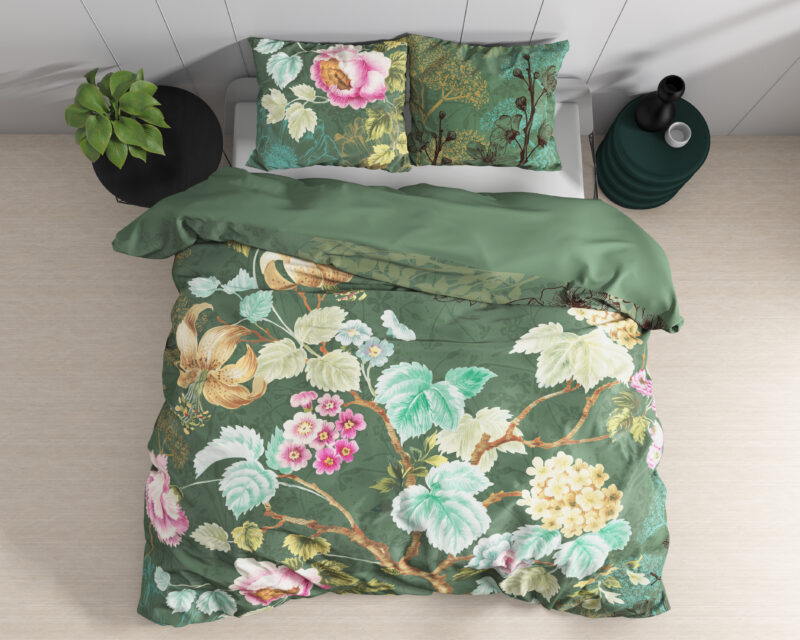 Dreamhouse bed 200 x 220 cm van Katoen - Groen