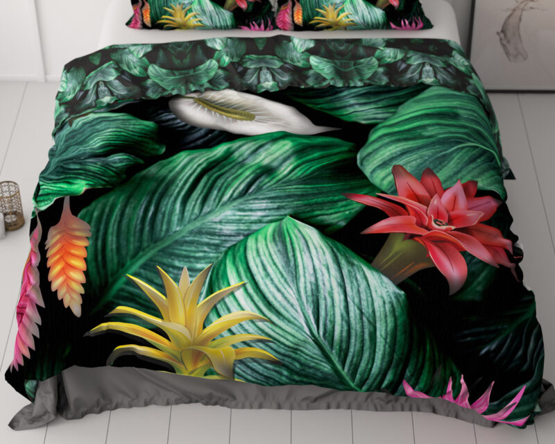 Dreamhouse bed 240 x 220 cm van Katoen satijn - Groen
