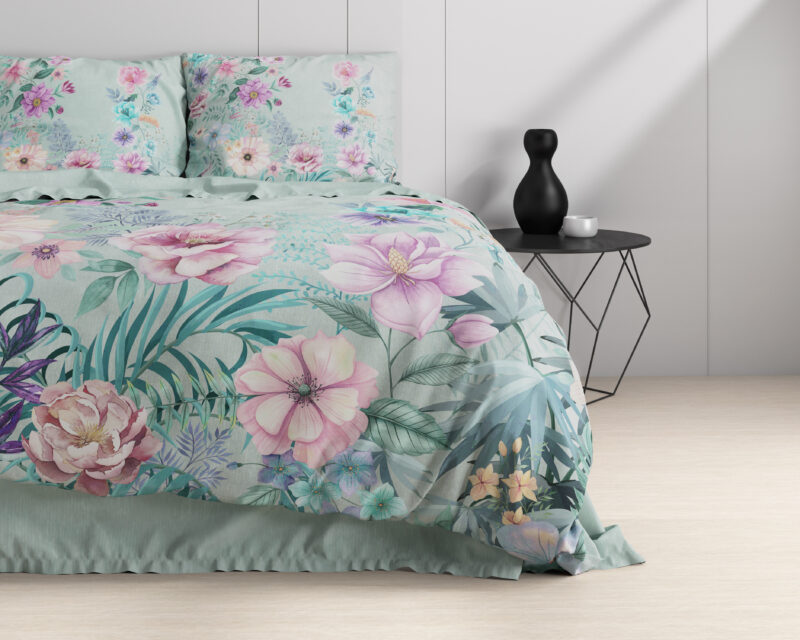 Flore Blauw 200 x 200/220