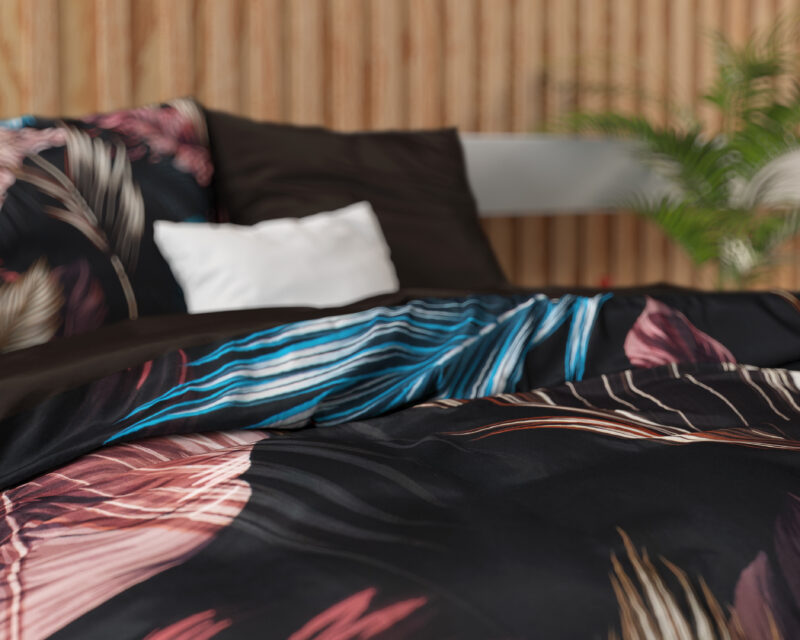 Dreamhouse bed 200 x 220 cm van Katoen satijn - Zwart