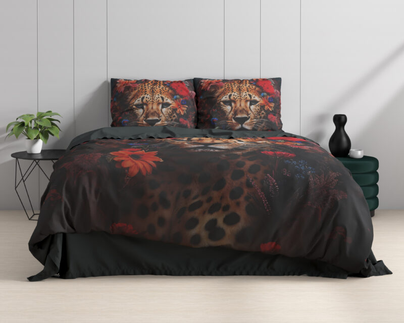 Leopardo Multi - Dreamhouse bed 200 x 220 cm van Katoen satijn