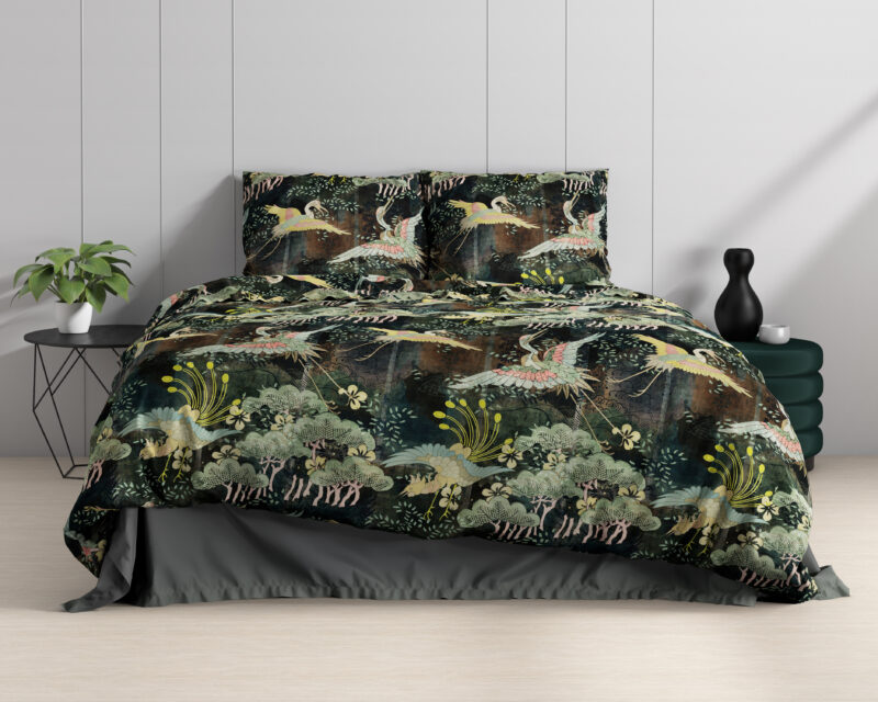 Lisette Groen - Dreamhouse bed 240 x 220 cm van Katoen satijn
