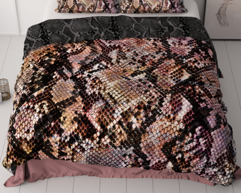 Dreamhouse bed 240 x 220 cm van Katoen satijn - Zwart