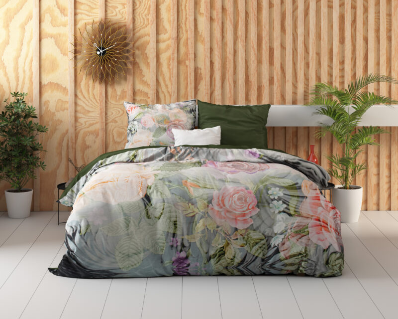 Mystery Flower White - Dreamhouse bed 240 x 220 cm van Katoen satijn