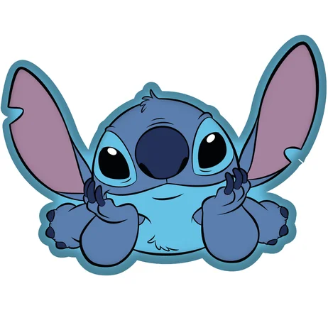 Lilo en Stitch sierkussen - Blauw - 35 x 26 cm - 100% Velboa