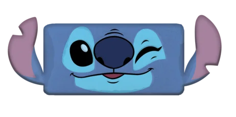 Lilo en Stitch sierkussen 'knipoog' 27 x 45 cm - Blauw - 27 x 45 cm - 100% Polyester