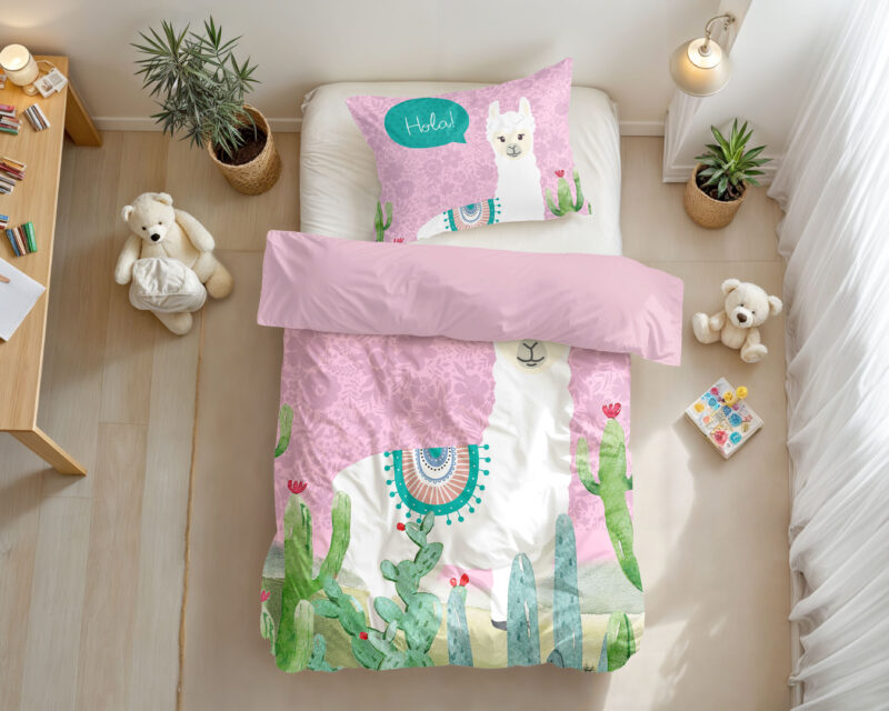 Hola lama Roze 140 x 200/220 Little Monster