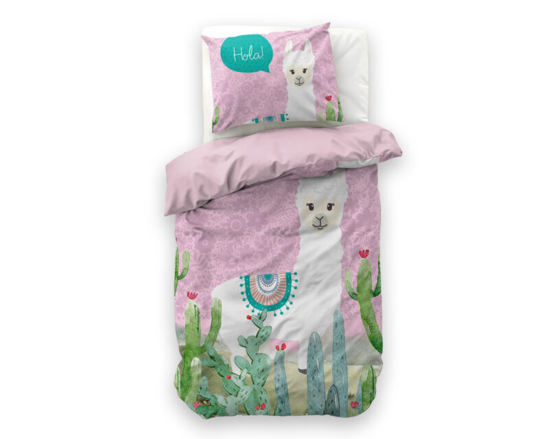 Little Monster Hola lama Roze 140 x 200/220