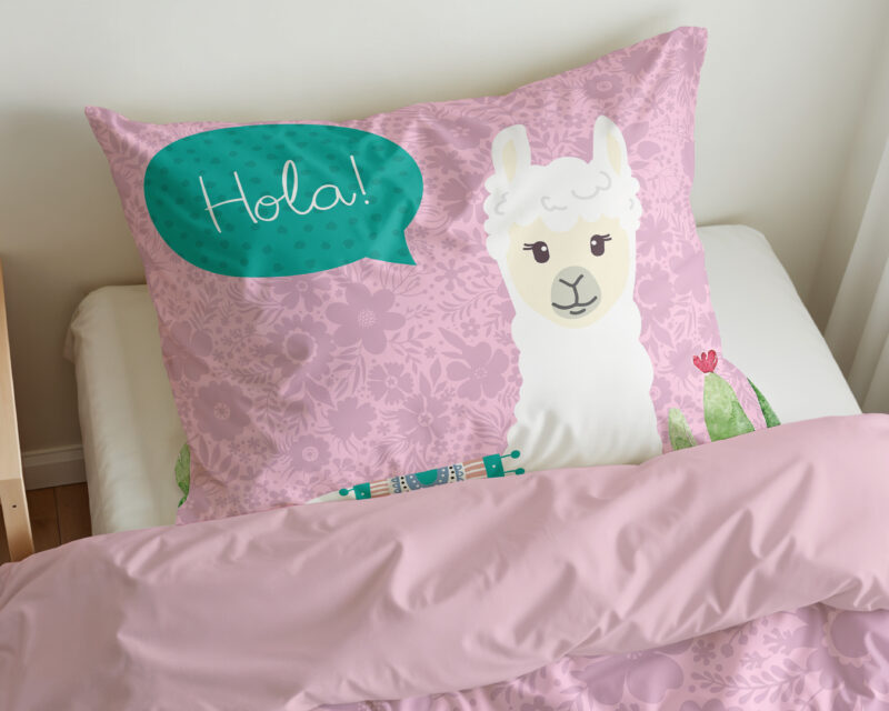 Little Monster bed 140 x 200/220 cm van Microvezel - kussensloop 60 x 70 cm