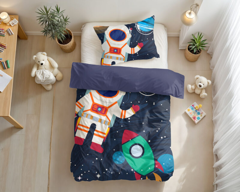 Space man 2 Blauw 140 x 200/220 Little Monster