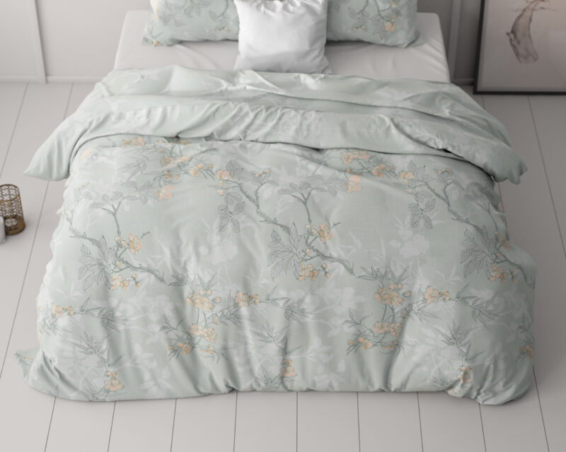 Blossom Blauw - Sleeptime bed 200 x 220 cm van Microvezel