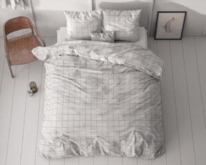 Sleeptime Check it Grijs 200 x 220