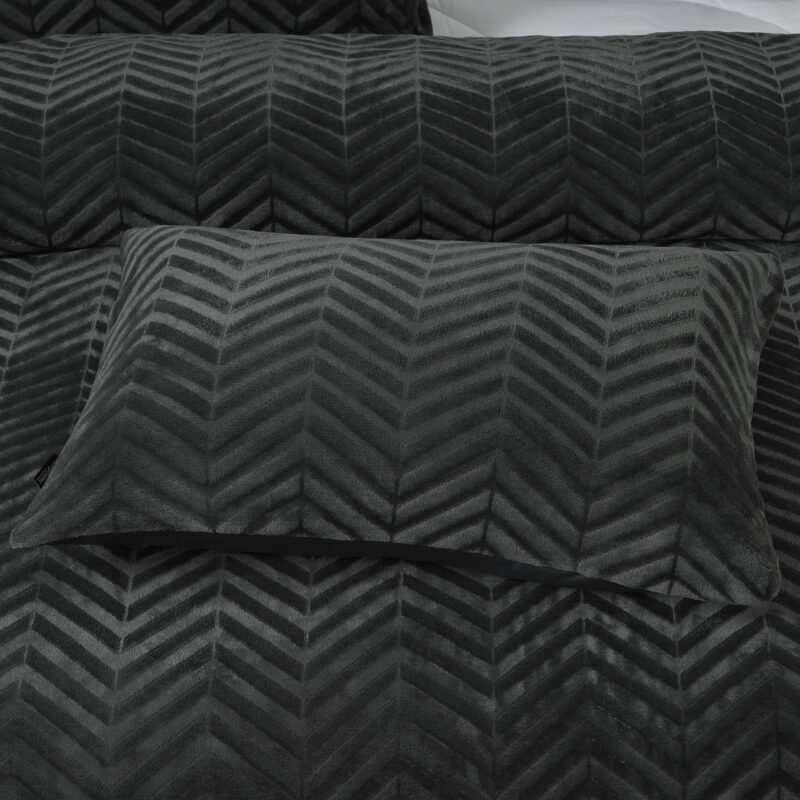 Chevron Teddy Antraciet 140 x 200/220 Sleeptime