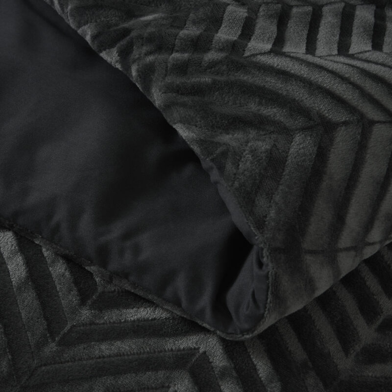 Sleeptime Chevron Teddy Antraciet 140 x 200/220 cm